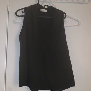 Back V Neck Silk Tank
